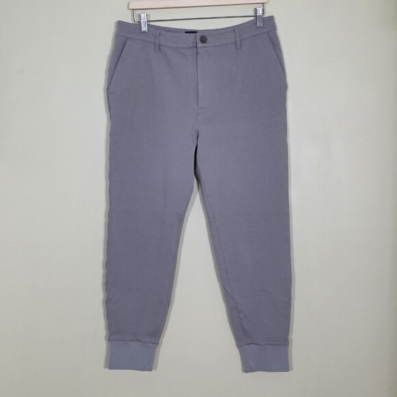PAIGE Elmwood Jogger Pants Mens 34 Shark Fin Grey Pockets Stretch Transcend Knit - Picture 1 of 16